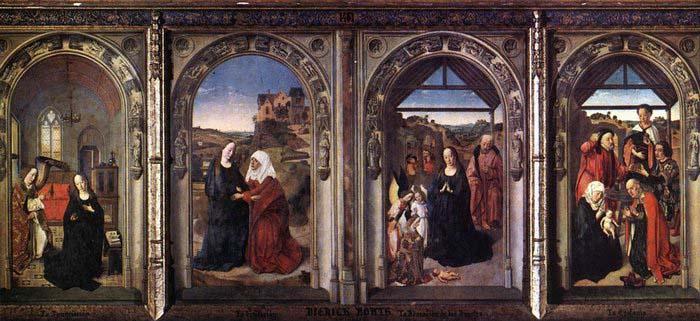 Dieric Bouts Triptych of the Virgin oil painting picture